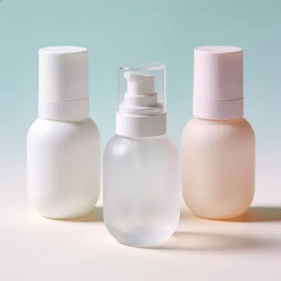 Typical airless pump bottle for private label cosmetics, (representative image)