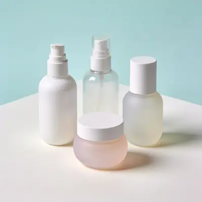 Typical airless pump bottle for private label cosmetics, (representative image)