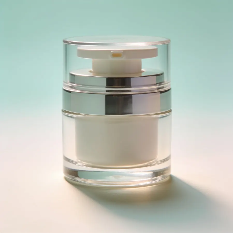 AJ 50ml 1 Hole Type F Airless Cream Jar: representative image of an airless jar