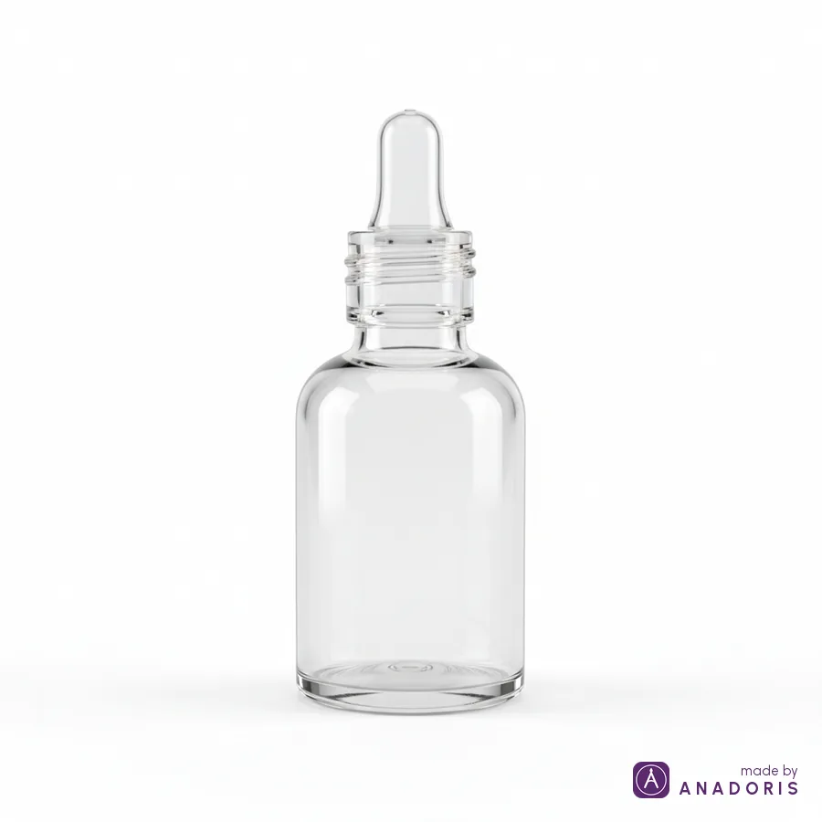 Typical dropper for private label cosmetics, (representative image)