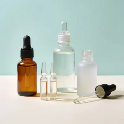 Typical ampoule for private label cosmetics, (representative image)