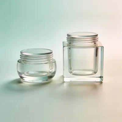 Typical plastic double wall jar for private label cosmetics, (representative image)
