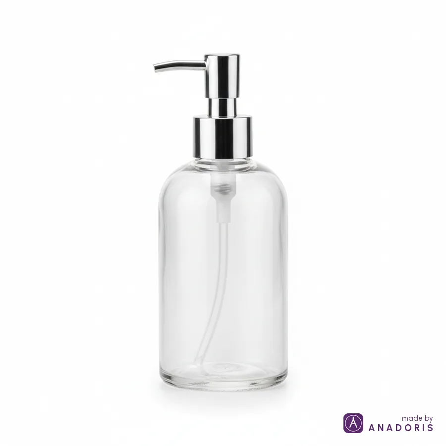 Glass Body Wash 300 ml (CU CI 064): illustrative render of a dispenser