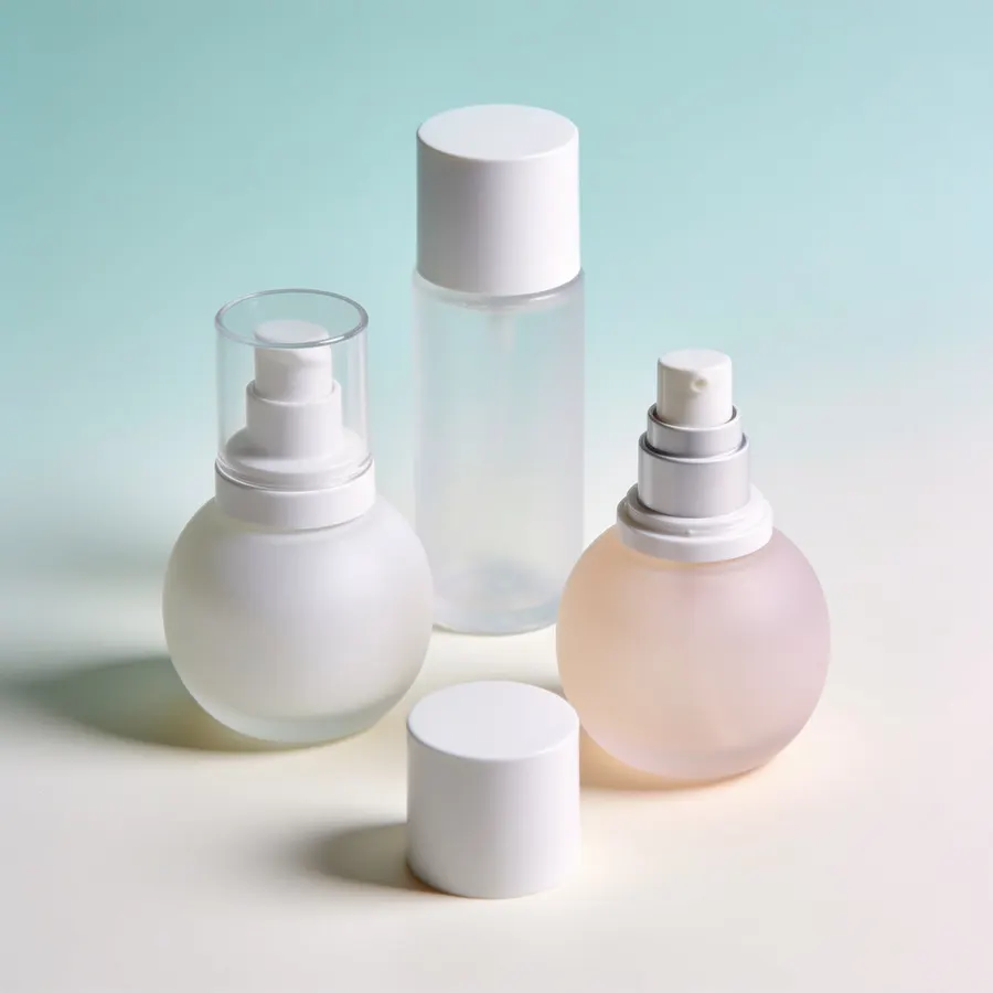 Typical airless pump bottle for private label cosmetics, (representative image)