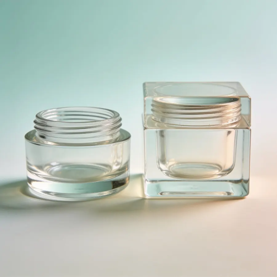 Typical plastic double wall jar for private label cosmetics, (representative image)