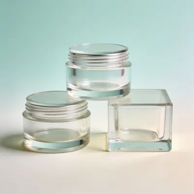 Typical plastic double wall jar for private label cosmetics, (representative image)