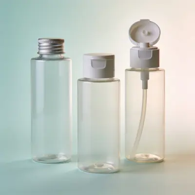 Typical pe bottle for private label cosmetics, (representative image)