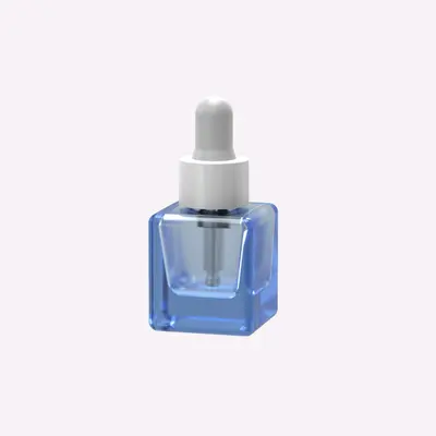 Mini Square Glass Dropper, cosmetic packaging