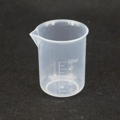 Plastic Beaker 50 ML, bulk cosmetic raw material