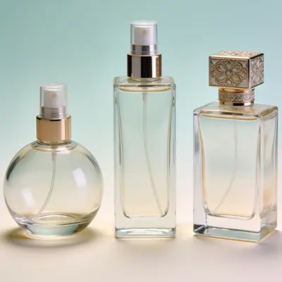 Typical perfume glass for private label cosmetics, (representative image)