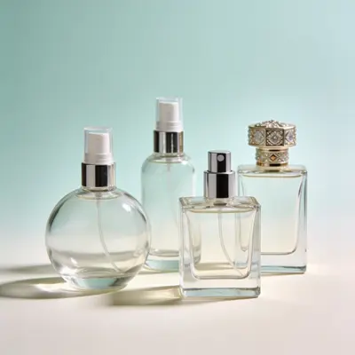 Typical perfume glass for private label cosmetics, (representative image)