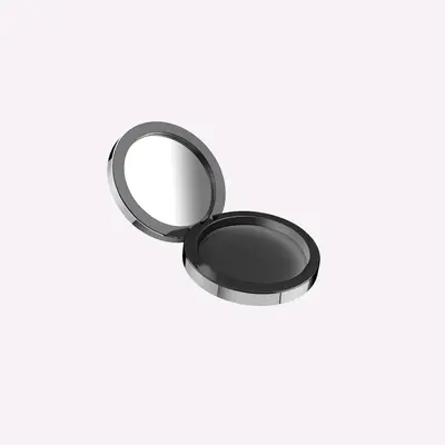 Round Magnetic Refillable Aluminum Compact (RC8807C), cosmetic packaging