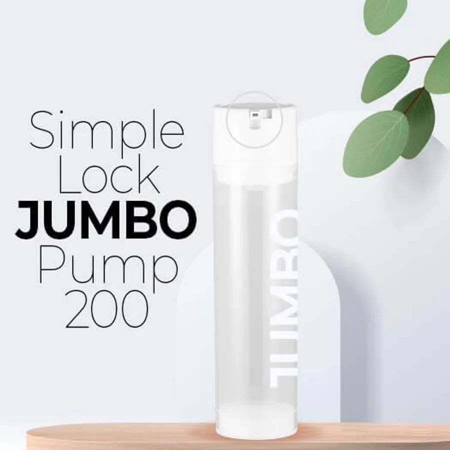 Simple Lock Jumbo Pump 200 ml, cosmetic packaging