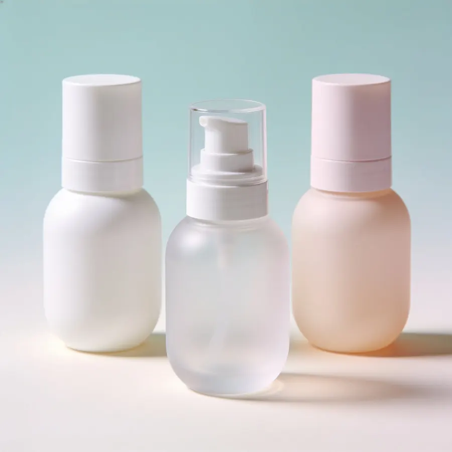 Typical airless pump bottle for private label cosmetics, (representative image)