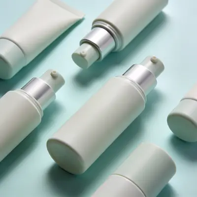 Typical airless pump tube for private label cosmetics, (representative image)